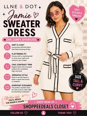 Line & Dot Jamie Sweater Dress